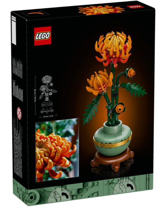 Box Rückseite: LEGO Icons 10368 Chrysantheme