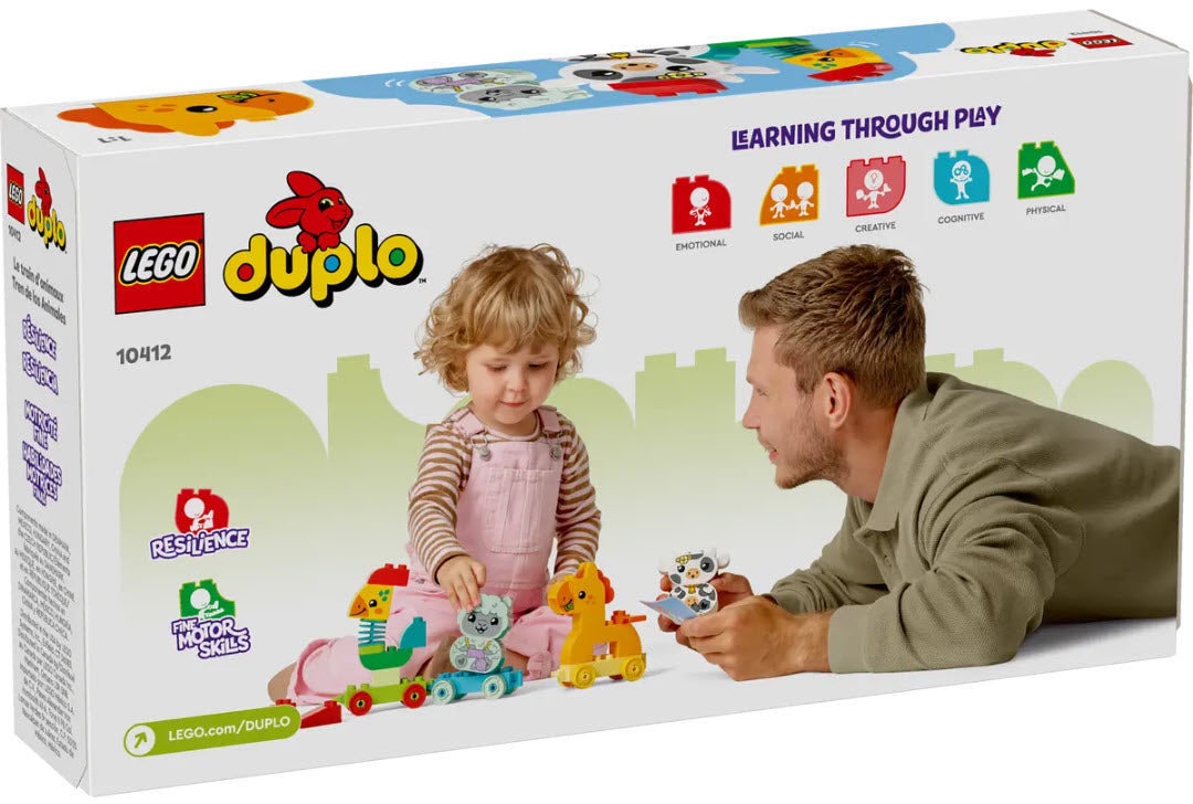 Box Rückseite: LEGO DUPLO 10412 Tierzug