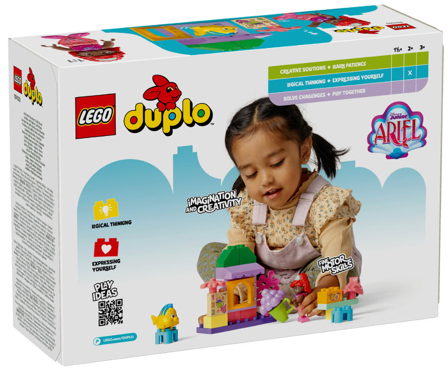 Box Rückseite: LEGO DUPLO 10420 Arielles und Fabius' Café-Kiosk