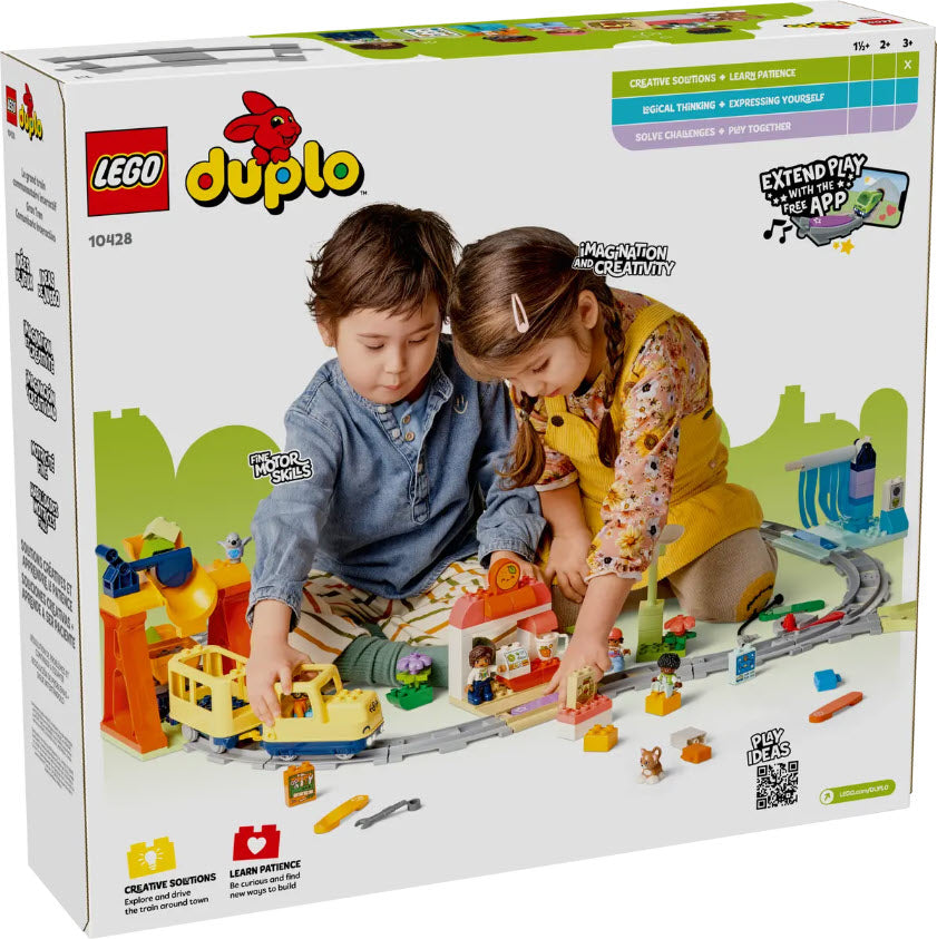 Box Rückseite: LEGO DUPLO 10428 Große interaktive Eisenbahn