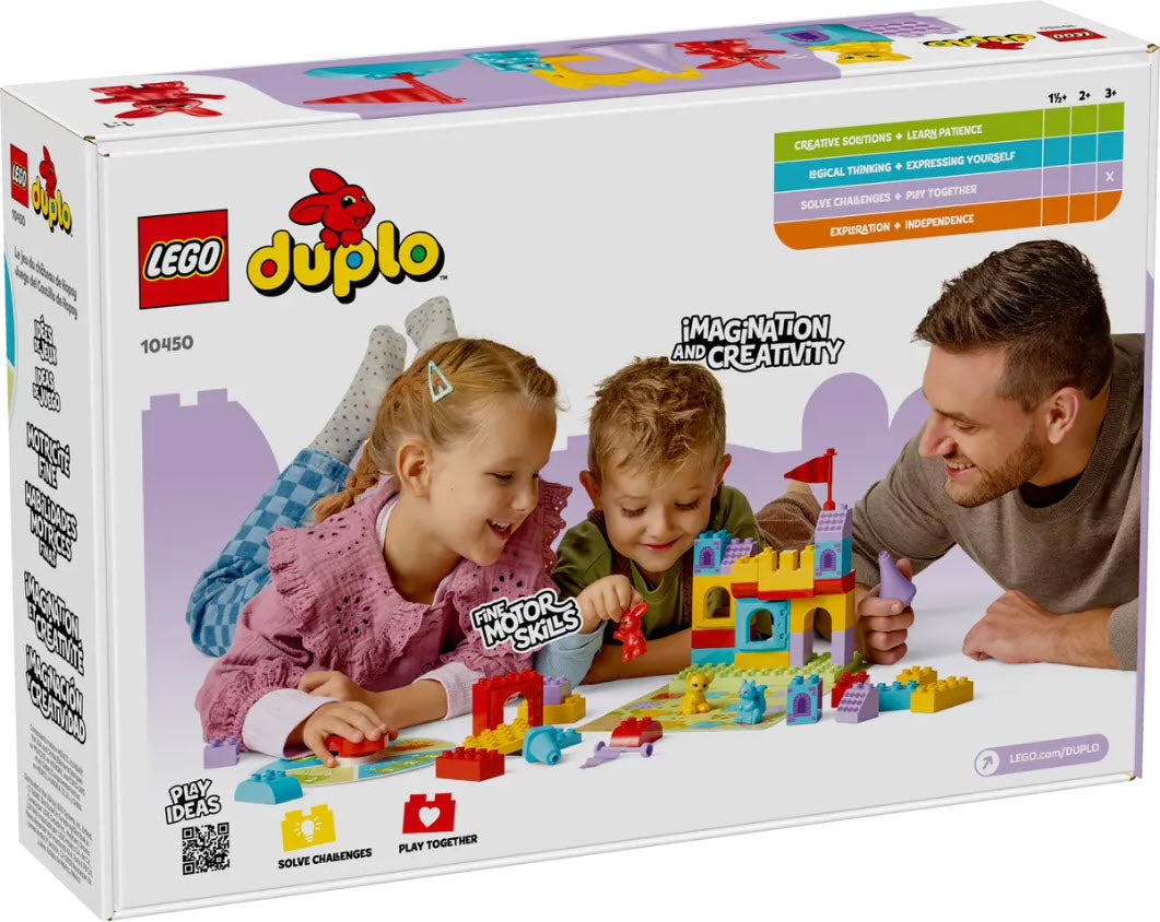 Box Rückseite: LEGO DUPLO 10450 Hopsys Burgspiel