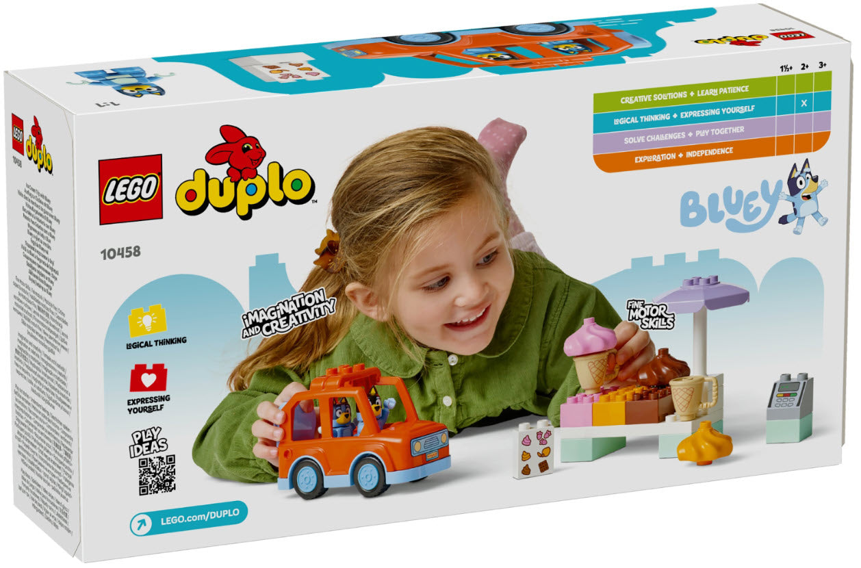 Box Rückseite: LEGO DUPLO 10458 Ausflug zur Eisdiele mit Bluey