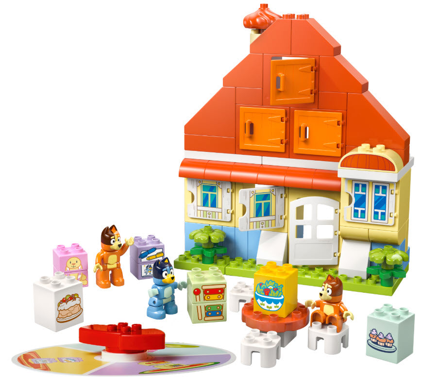 Inhalt: LEGO DUPLO 10459 Blueys Familienhaus mit Memory-Spiel