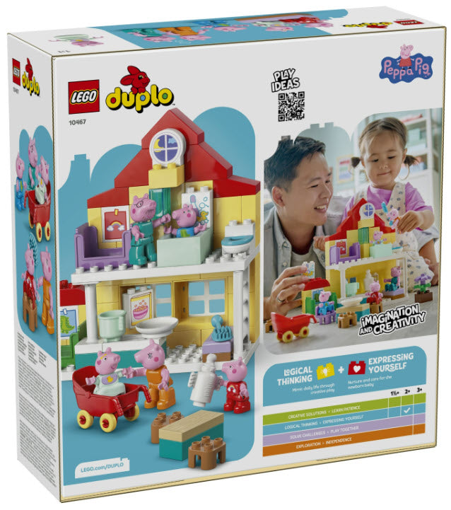 Box Rückseite: LEGO DUPLO 10467 Peppa Wutz Familienhaus