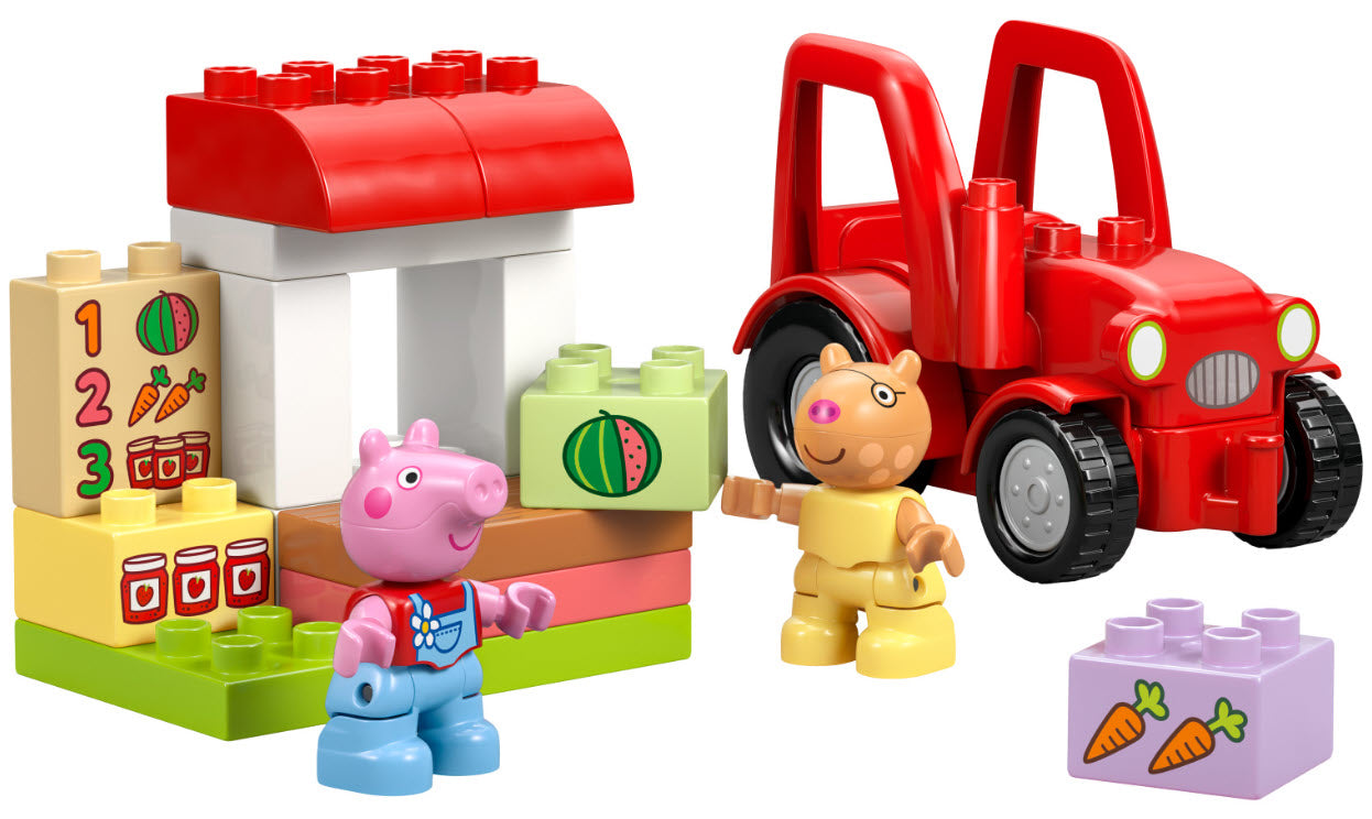 Inhalt: LEGO DUPLO 10468 Peppa Wutz Traktor und Marktstand