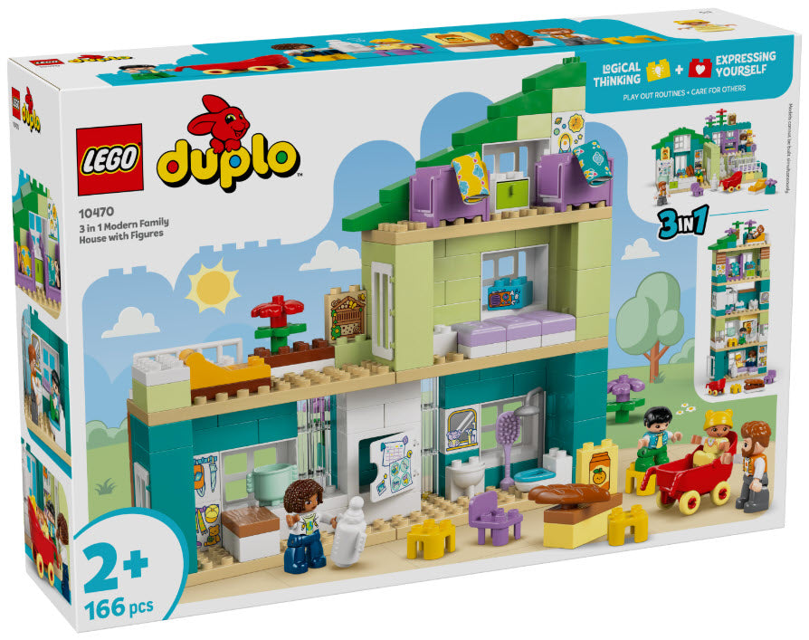 LEGO DUPLO 10470 Modernes Familienhaus mit Figuren – 3-in-1-Set