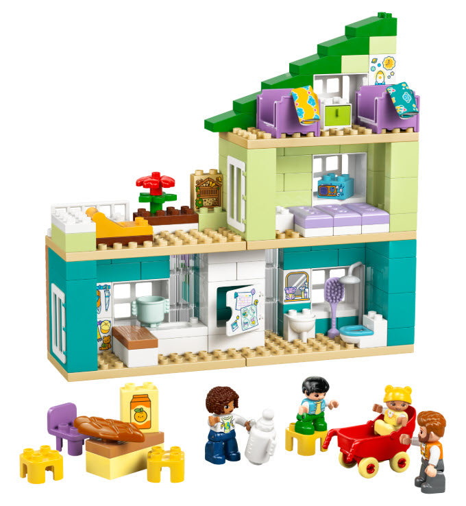 Inhalt: LEGO DUPLO 10470 Modernes Familienhaus mit Figuren – 3-in-1-Set