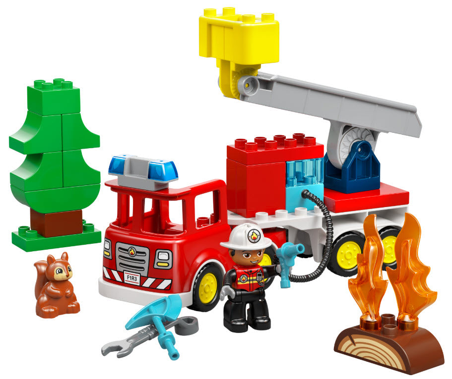 Inhalt: LEGO DUPLO 10473 Löschauto mit Schlauch und Feuerwehrmann