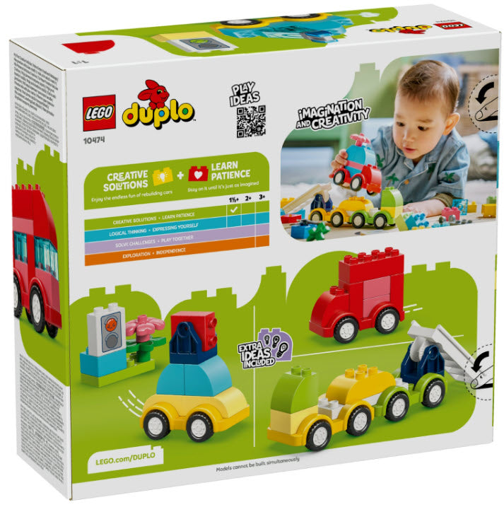 Box Rückseite: LEGO DUPLO 10474 Kreative Fahrzeuge