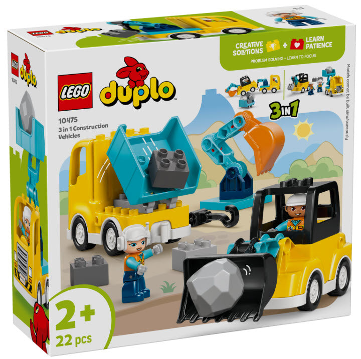 LEGO DUPLO 10475 Baufahrzeuge – 3-in-1-Set