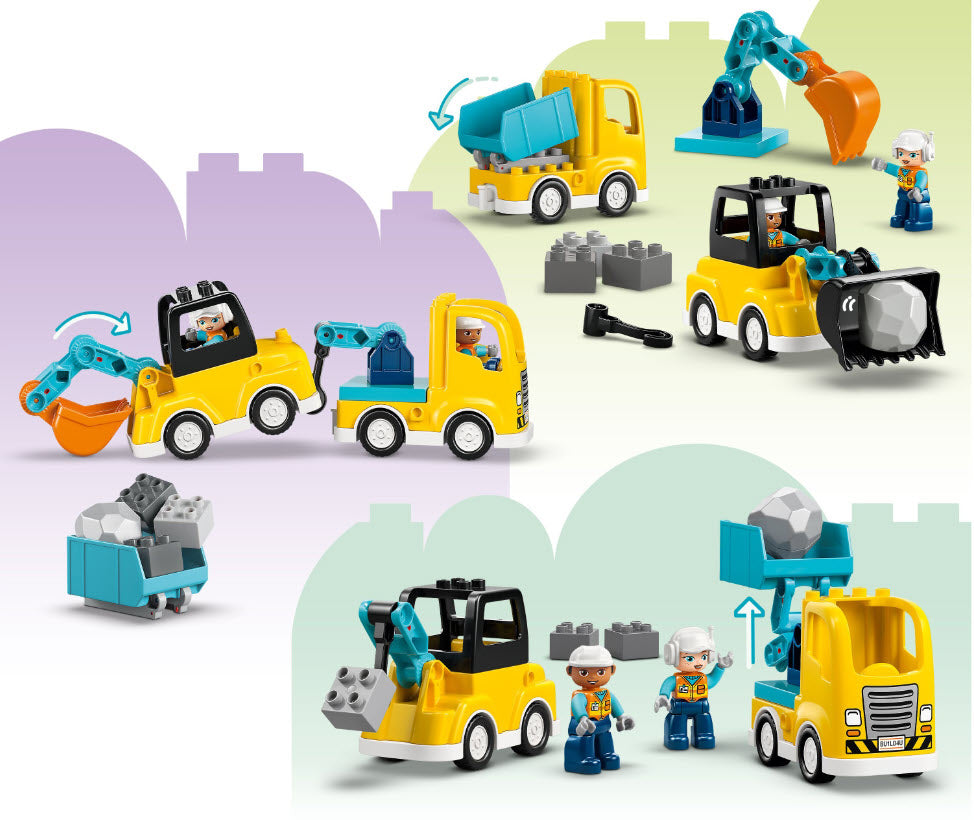 Detail 2: LEGO DUPLO 10475 Baufahrzeuge – 3-in-1-Set