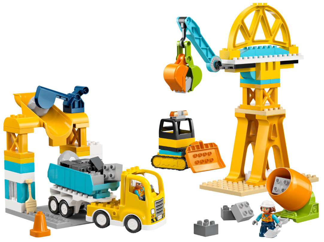 Inhalt: LEGO DUPLO 10476 Baustelle mit Baufahrzeugen – 3-in-1-Set