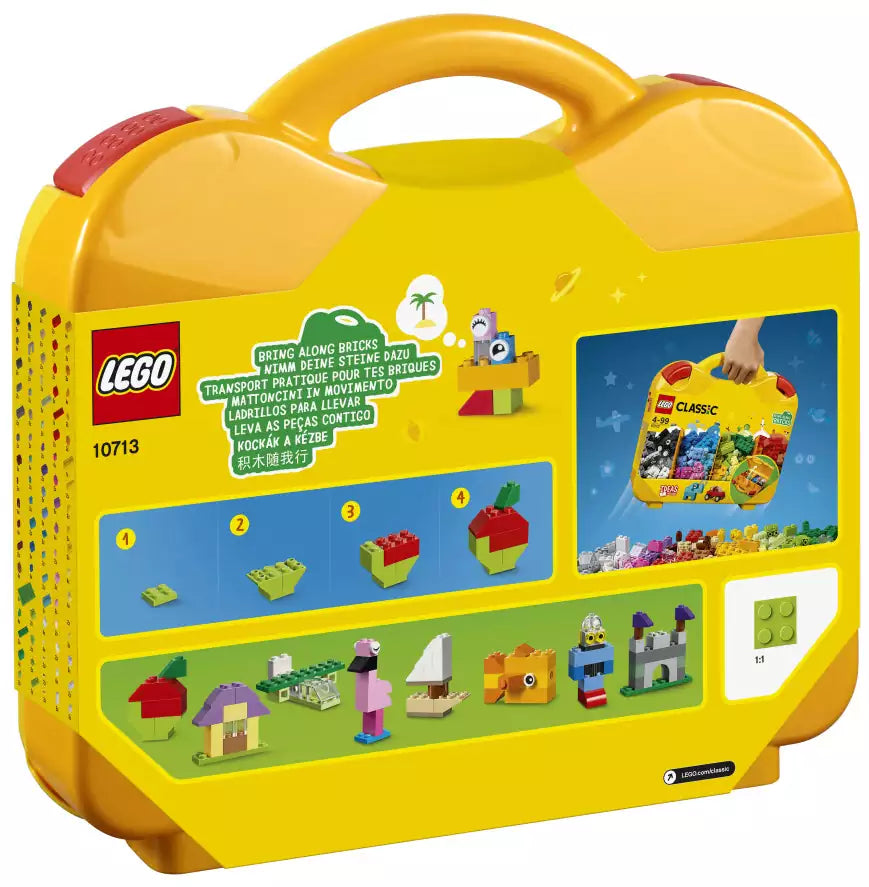 Box Rückansicht: LEGO Classic 10713 Bausteine Starterkoffer - Farben sortieren