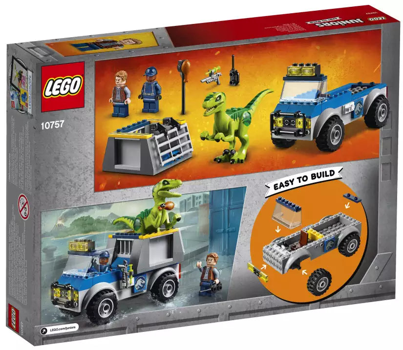 Box Rückansicht: LEGO Juniors 10757 Raptoren Rettungstransporter