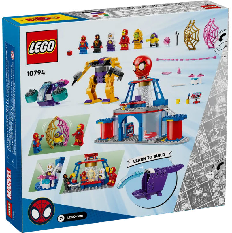 Box Rückansicht: LEGO Super Heroes 10794 Das Hauptquartier von Spideys Team