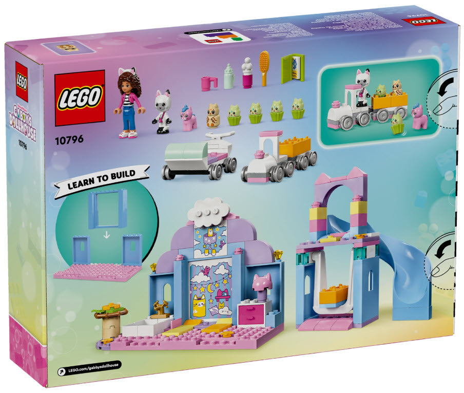 Box Rückansicht: LEGO Gabby's Dollhouse 10796 Gabbys Kätzchen Öhrchen