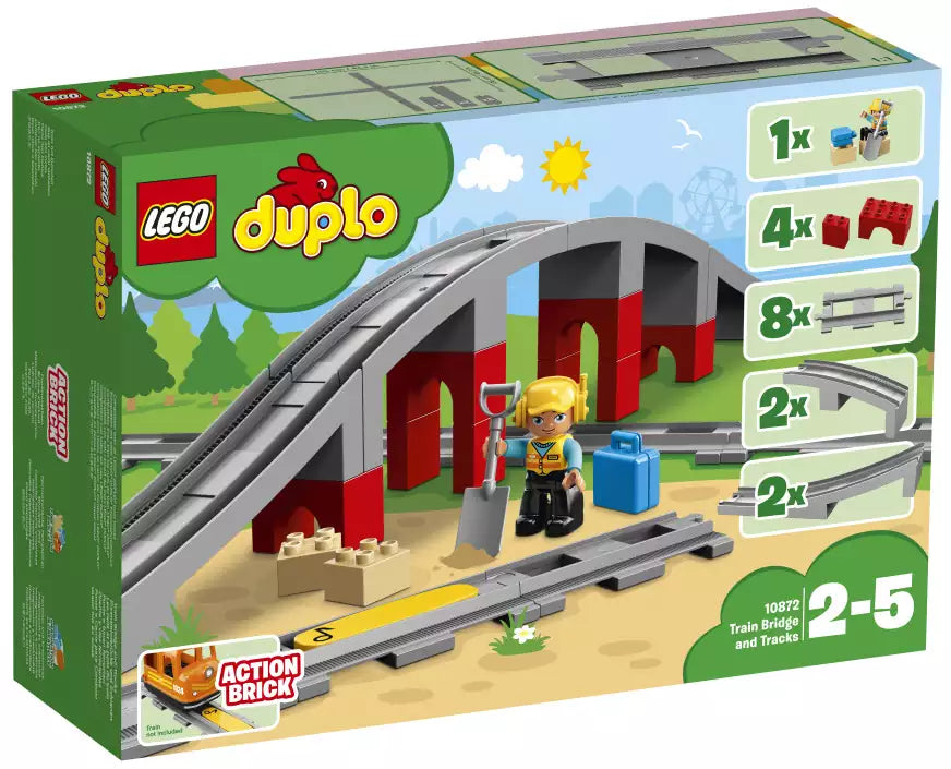 LEGO DUPLO Eisenbahn 10872 Eisenbahnbrücke und Schienen