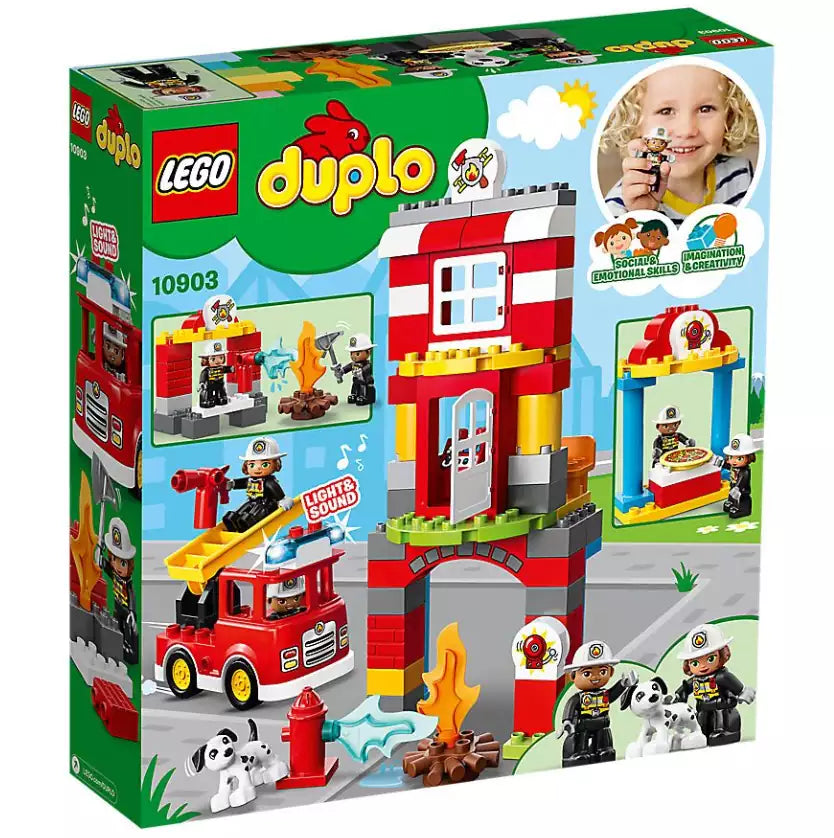 Box Rückseite: LEGO DUPLO 10903 Feuerwehrwache