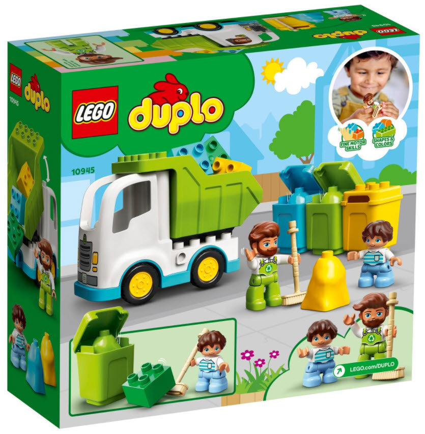 Box Rückansicht: LEGO DUPLO 10945 Müllabfuhr und Wertstoffhof