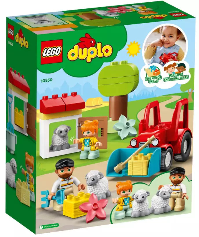 Box Rückansicht: LEGO DUPLO 10950 Traktor und Tierpflege