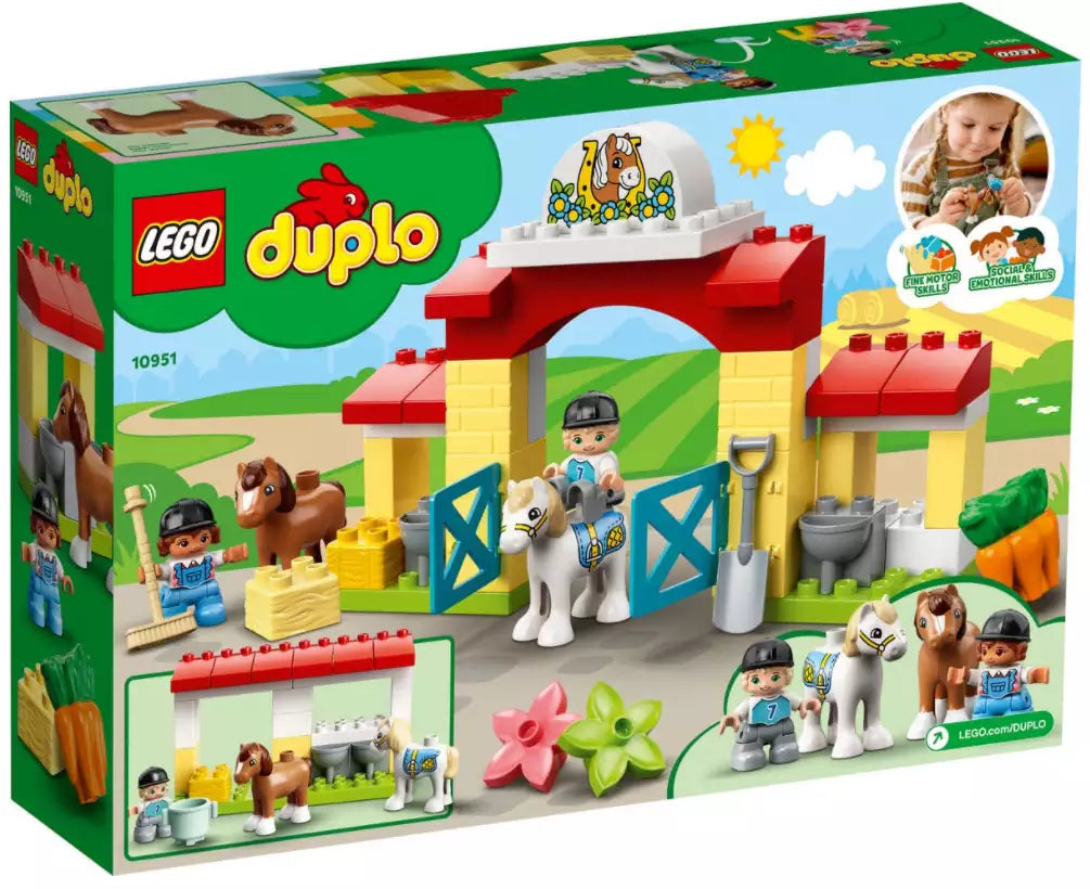 Box Rückansicht: LEGO DUPLO 10951 Pferdestall und Ponypflege