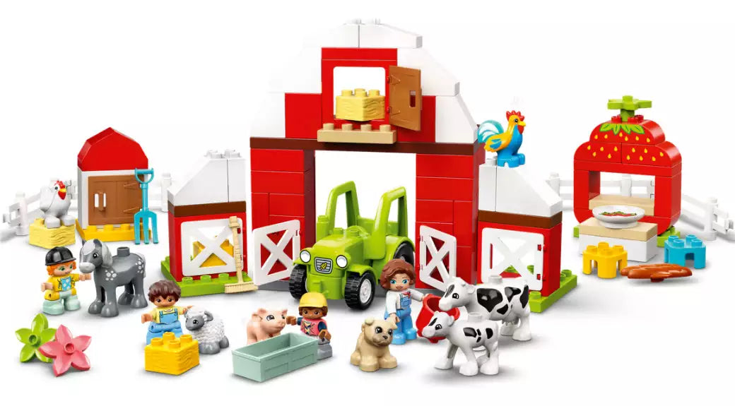 Inhalt: LEGO DUPLO 10952 Scheune, Traktor und Tierpflege