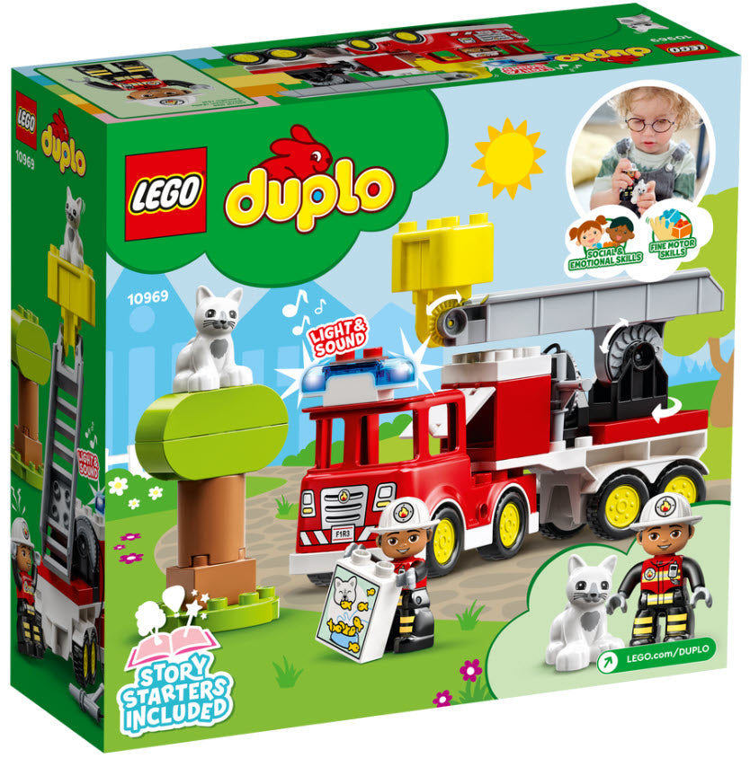 Box Rückseite: LEGO DUPLO 10969 Feuerwehrauto