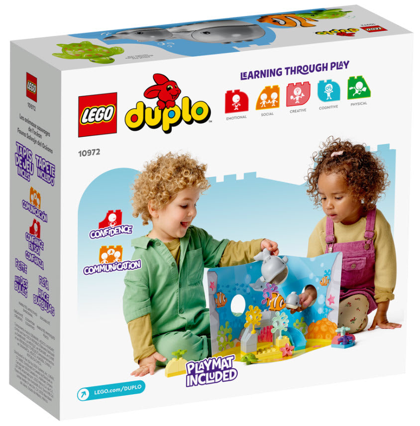 Box Rückseite: LEGO DUPLO 10972 Wilde Tiere des Ozeans