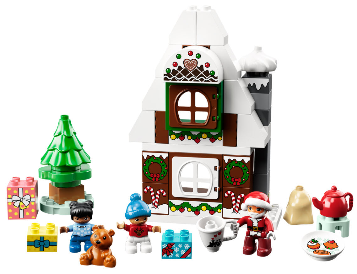 Inhalt: LEGO DUPLO 10976 Lebkuchenhaus mit Weihnachtsmann