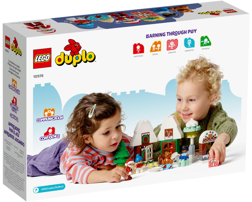 Box Rückseite: LEGO DUPLO 10976 Lebkuchenhaus mit Weihnachtsmann