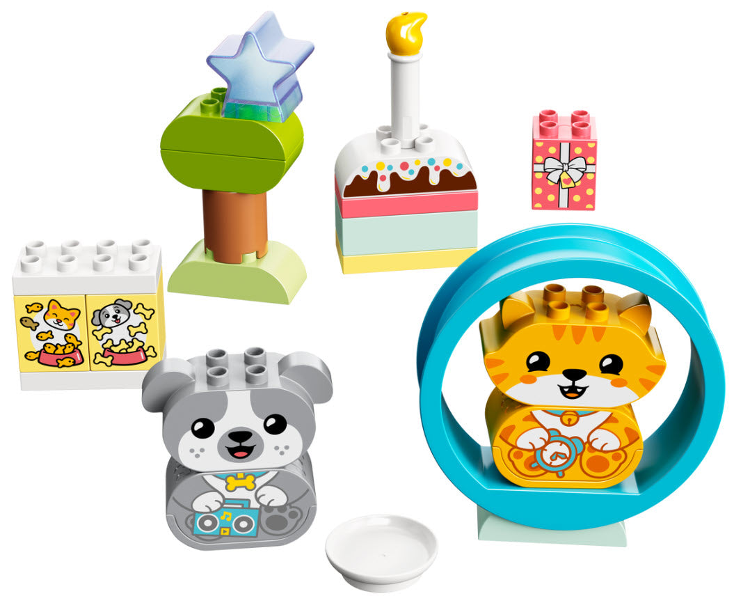 Inhalt: LEGO DUPLO 10977 Mein erstes Hündchen & Kätzchen – mit Ton