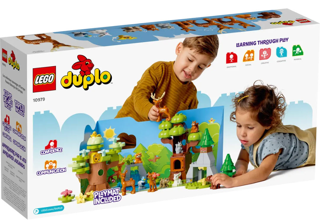 Box Rückansicht: LEGO DUPLO 10979 Wilde Tiere Europas