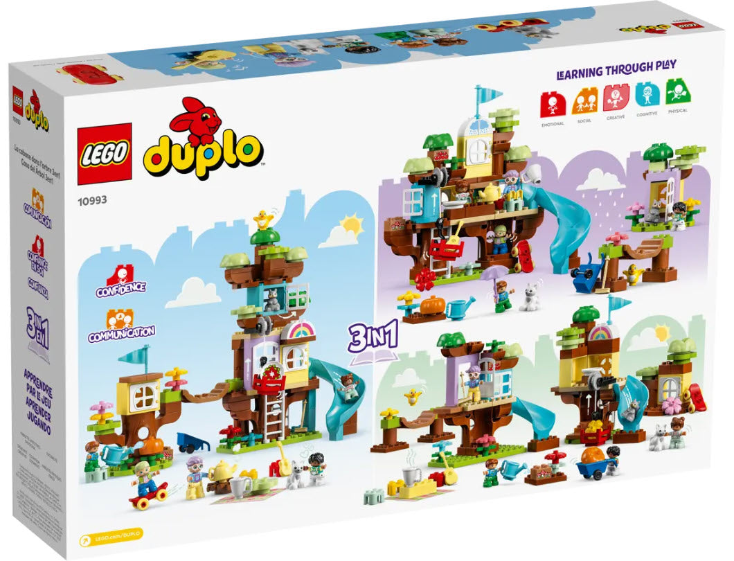 Box Rückseite: LEGO DUPLO 10993 3-in-1-Baumhaus