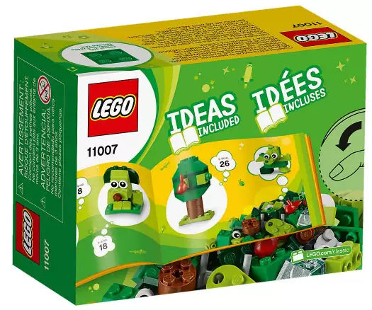 Box Rückseite: LEGO Classic 11007 Grünes Kreativ-Set
