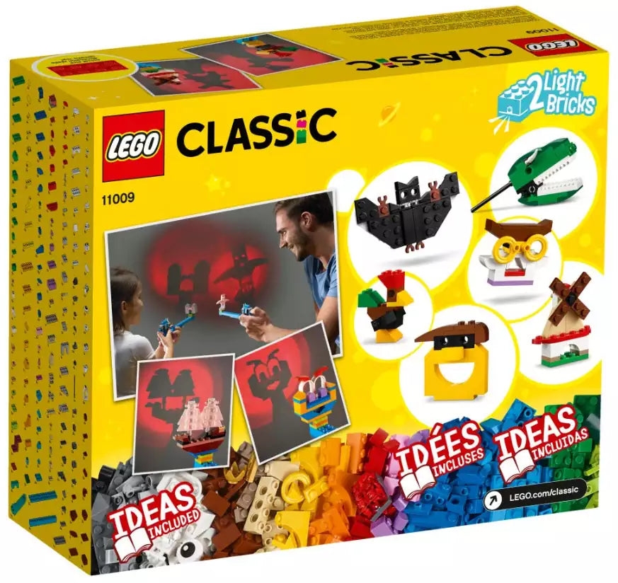 Box Rückseite: LEGO Classic 11009 Bausteine - Schattentheater