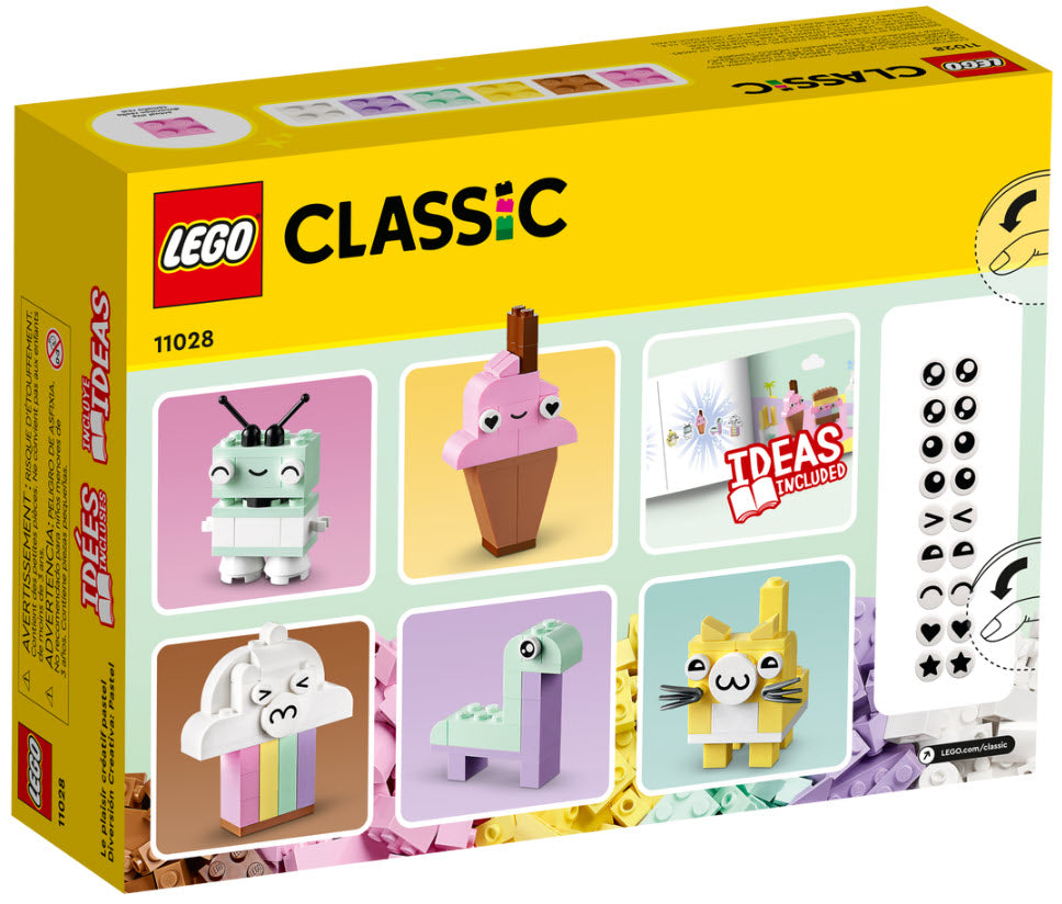 Box Rückansicht: LEGO Classic 11028 Pastell Kreativ-Bauset