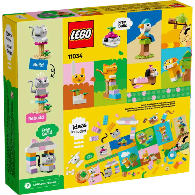 Box Rückansicht: LEGO Classic 11034 Kreative Tiere