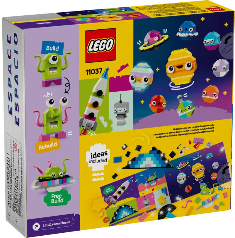 Box Rückansicht: LEGO Classic 11037 Kreative Weltraumplaneten