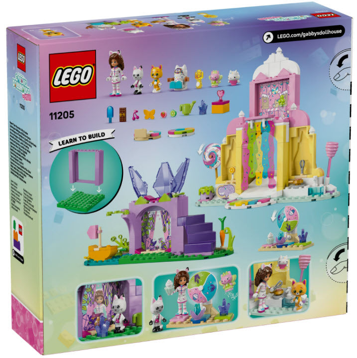 Box Rückansicht: LEGO Gabby's Dollhouse 11205 Zuckerguss-Gebirge und Kätzchen-Garten