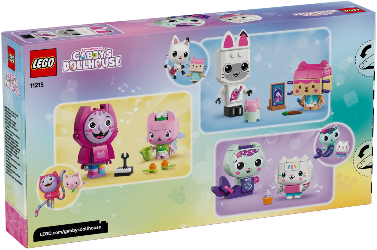 Box Rückansicht: LEGO Gabby's Dollhouse 11215 Gabbys Katzenfreunde aus LEGO Steinen