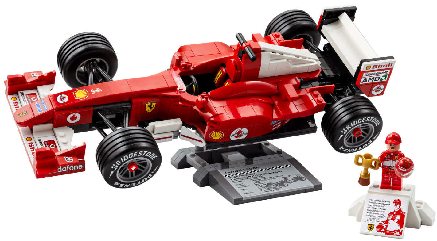 Inhalt: LEGO Icons 11375 Ferrari F2004 und Michael Schumacher