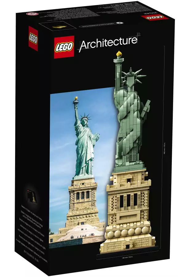 Box Rückansicht: LEGO Architecture 21042 Freiheitsstatue