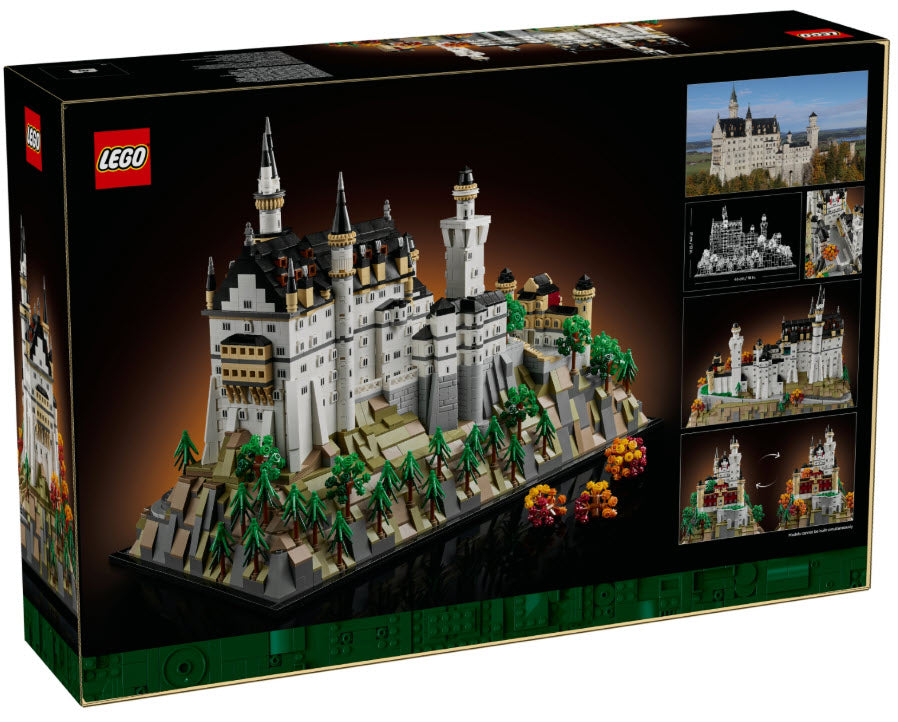 Box Rückseite: LEGO Architecture 21063 Schloss Neuschwanstein