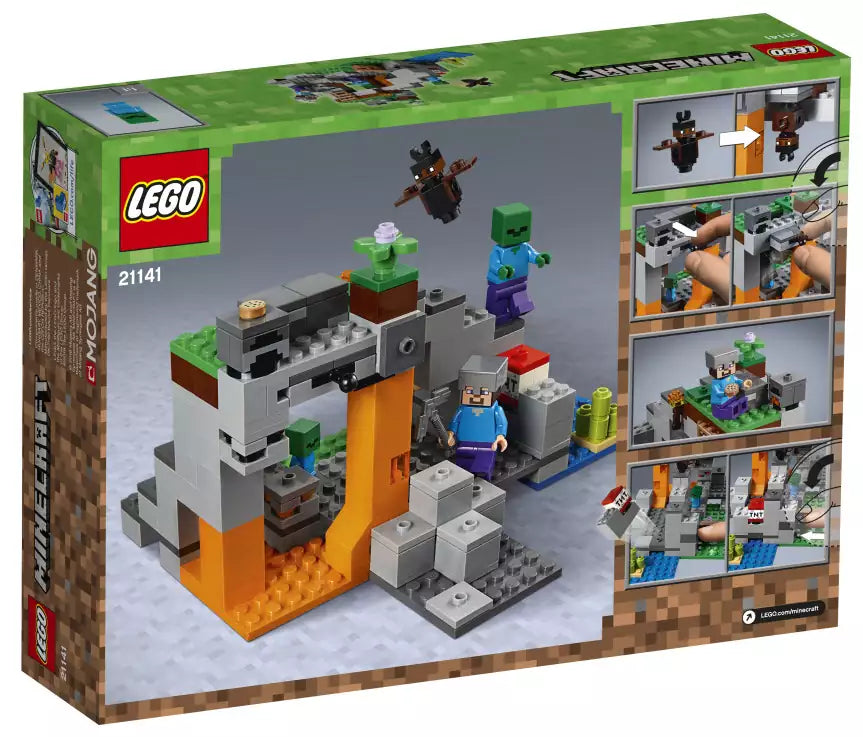 Box Rückansicht: LEGO Minecraft 21141 Zombiehöhle