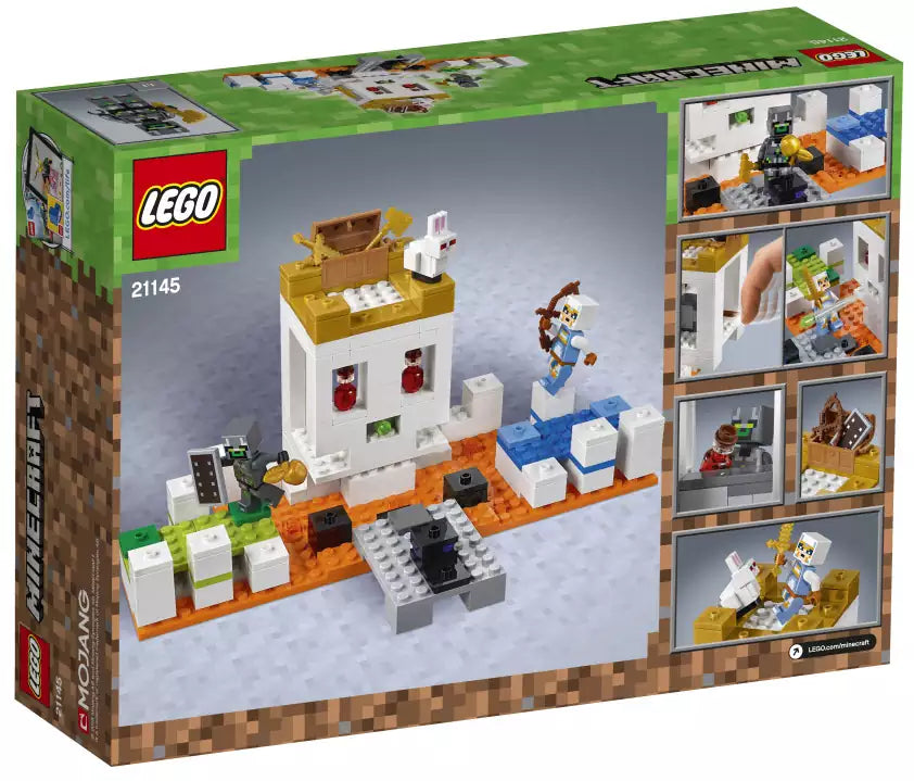 Box Rückansicht: LEGO Minecraft 21145 Die Totenkopfarena
