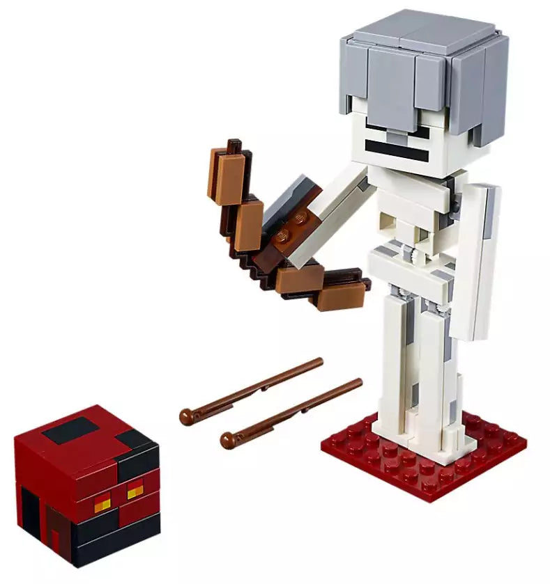 Inhalt: LEGO Minecraft 21150 Minecraft-BigFig Skelett mit Magmawürfel