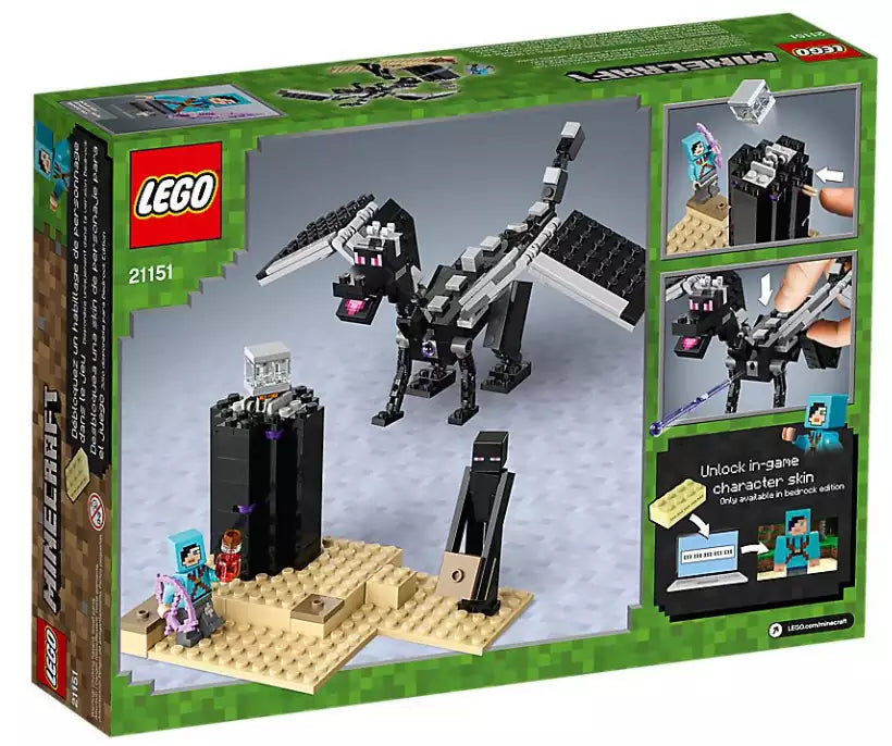 Box Rückansicht: LEGO Minecraft 21151 Das letzte Gefecht