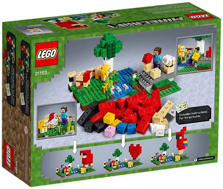 Box Rückansicht: LEGO Minecraft 21153 Die Schaffarm
