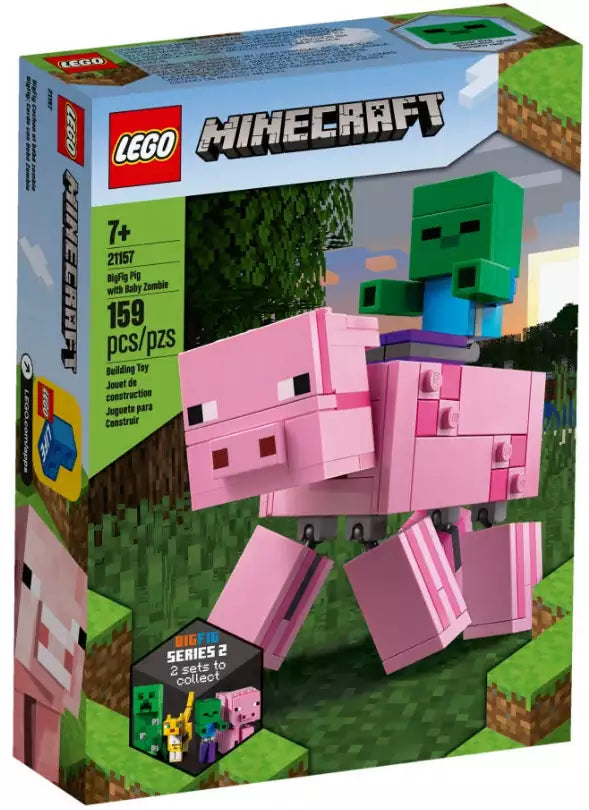 LEGO Minecraft 21157 BigFig Schwein mit Zombiebaby