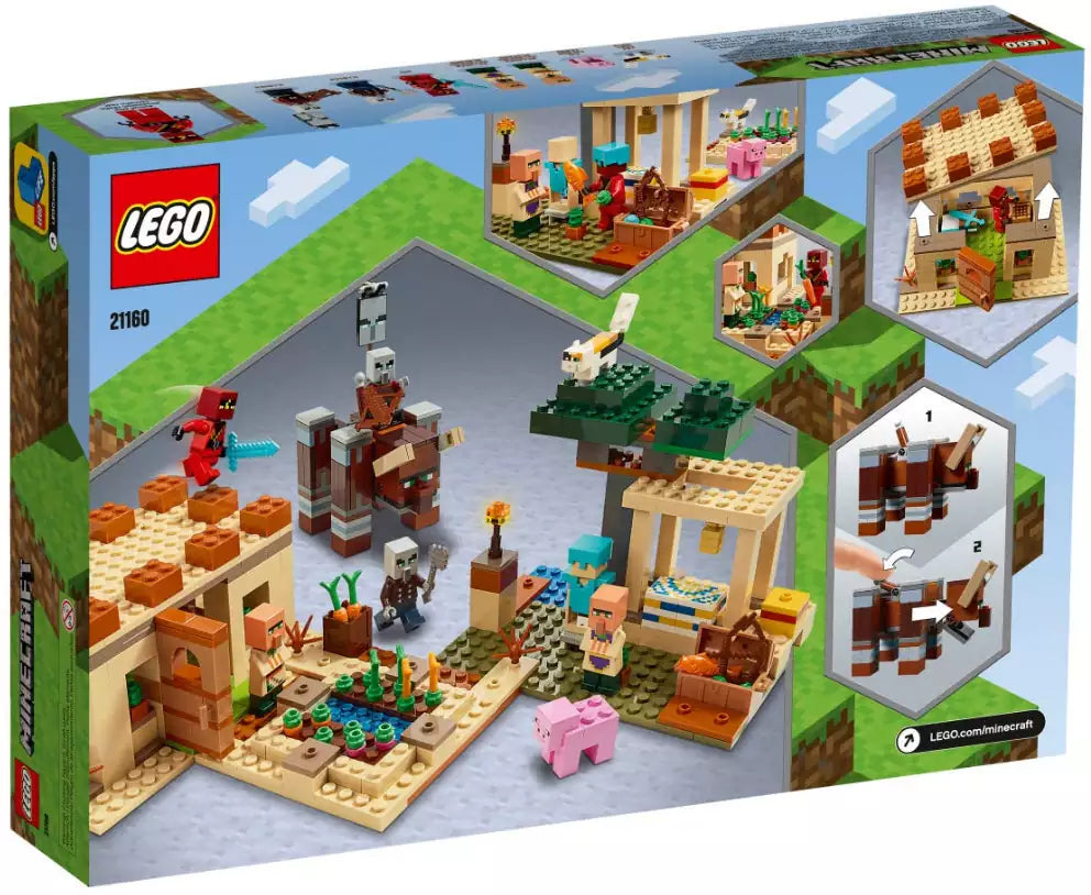 Box Rückansicht: LEGO Minecraft 21160 Der Illager-Überfall
